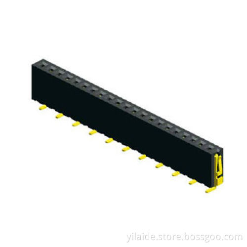 1.27 Pitch Female Connector, LCP and NY6T, Tin and Gold Flash Plating